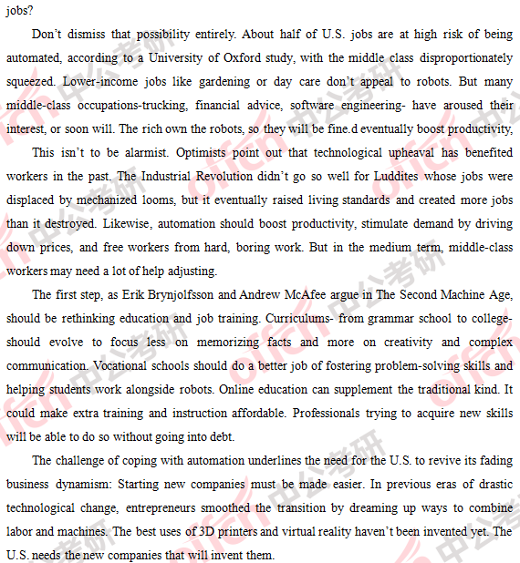 2018年考研英语(一)答案及试题解析(完整版)