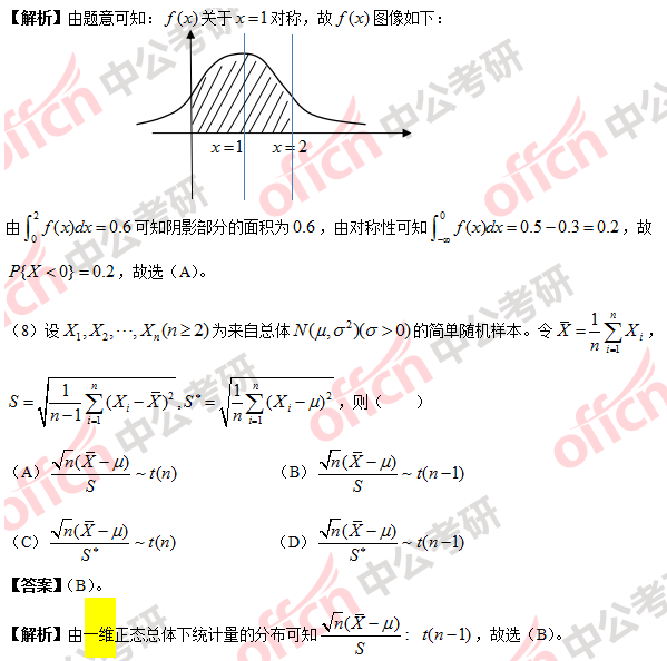 2018考研数学三试题答案及试题解析(完整版)