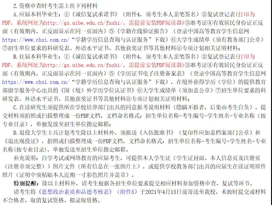 复试资料,复试资格